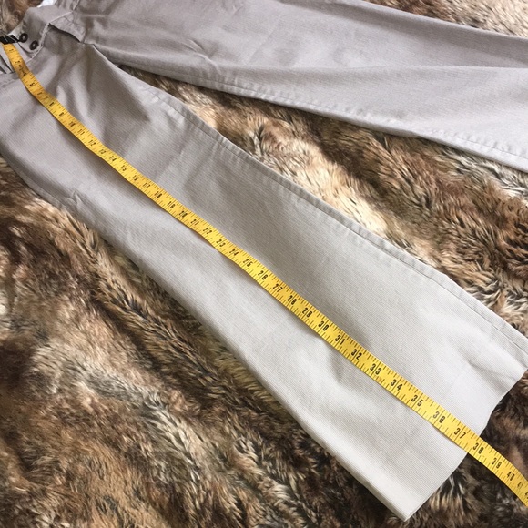 Khaki cream pinstripes size 4 stretch material - Picture 6 of 8